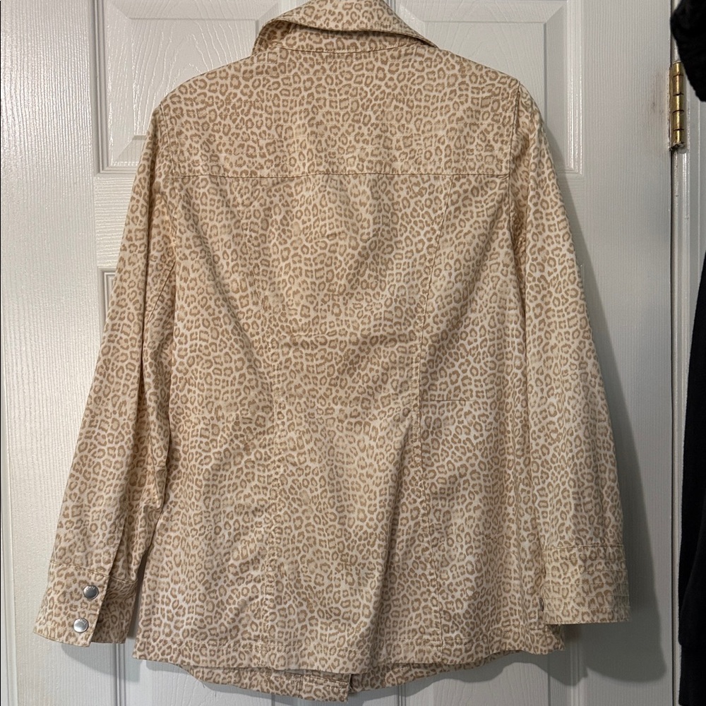 Chico's Cream Leopard Utility Jacket - image 6